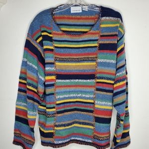 Stonybrook Vintage Y2K multi-color knit sweater.